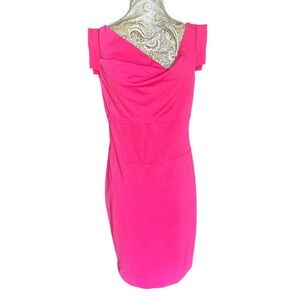 Sexy Retro Pinup Stretchy Audrey Hepburn Pink Women's Summer Dress Size Large